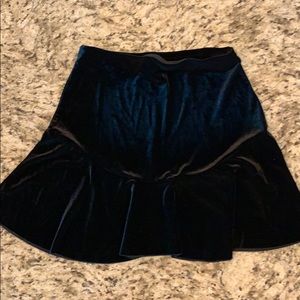 BLACK MINI SKIRT VELVET LOVE